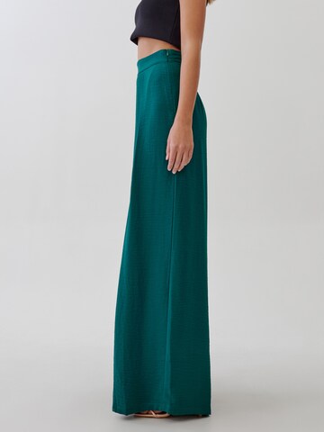 Wide Leg Pantalon Tussah en vert