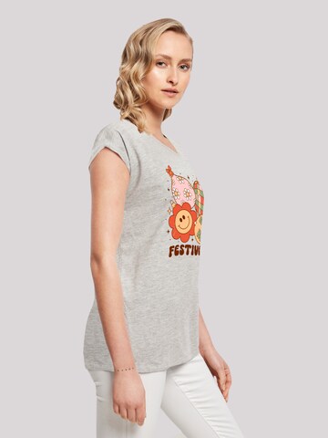 T-shirt 'Festive AF Christmas Tree Balls' F4NT4STIC en gris