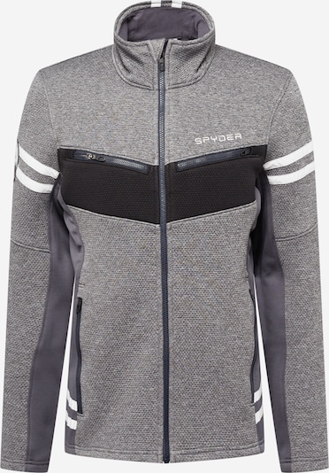 Jachetă  fleece funcțională 'WENGEN ENCORE' Spyder pe gri amestecat / negru / alb, Vizualizare produs