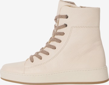 Ghete cu șireturi de la GABOR pe alb: față