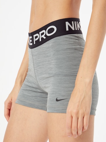 NIKE Skinny Workout Pants 'Pro' in Grey