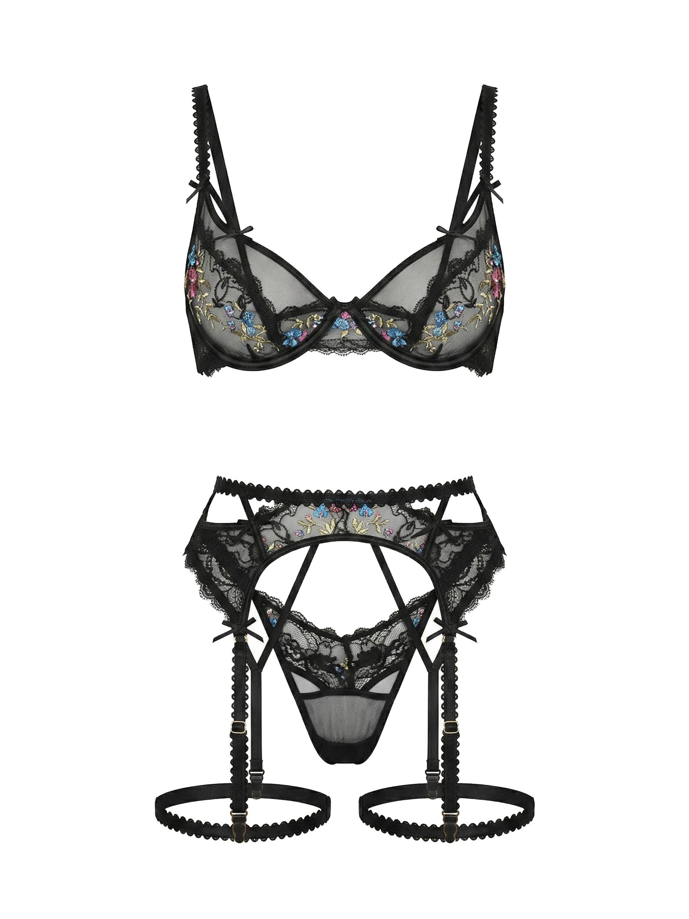L.BEV Underwear sets 'Dolce Desiderio Set' in 75 in Black, Item view