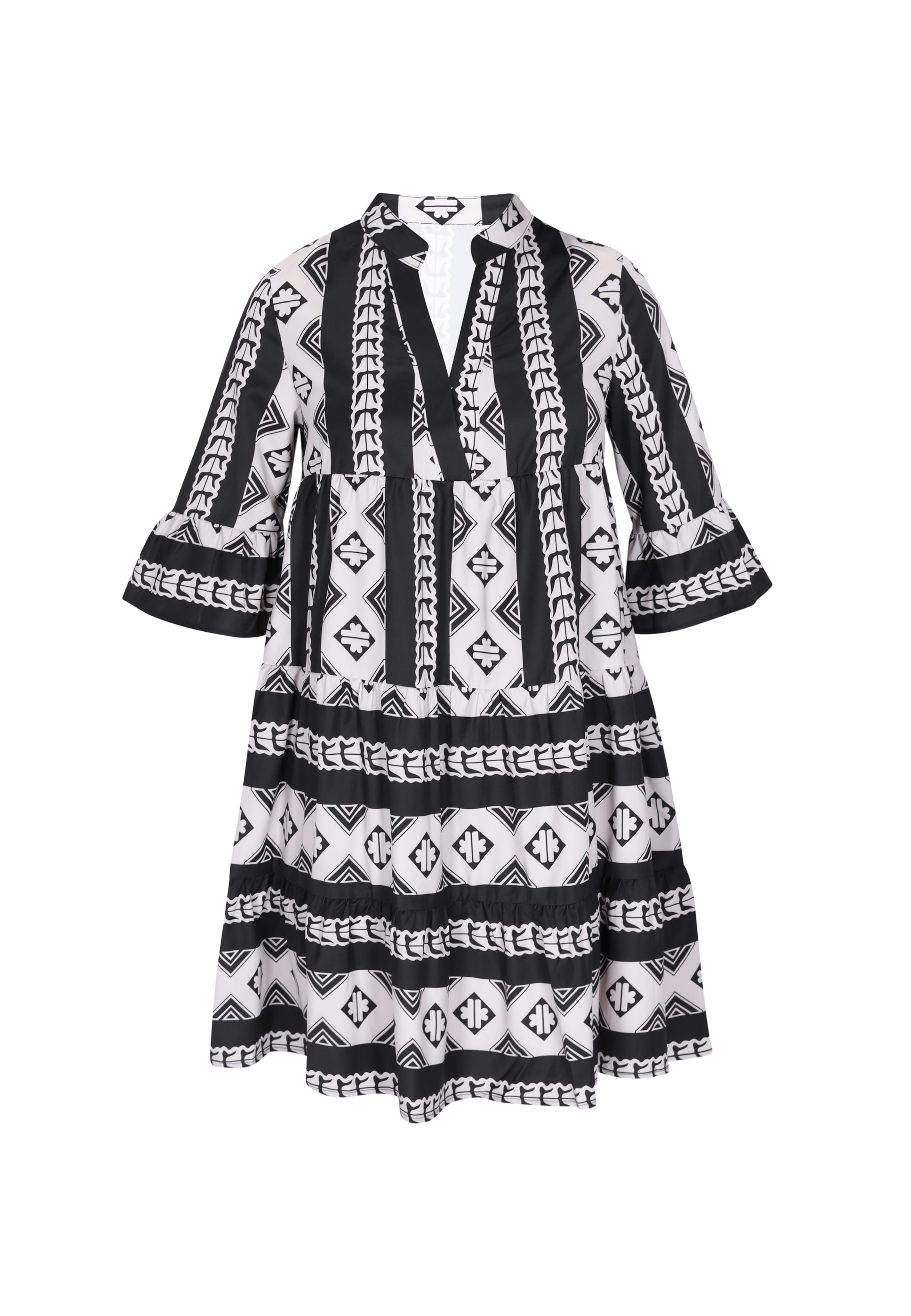 NAEMI Haljina 'Fashion Look' u crna / bijela, Pregled proizvoda