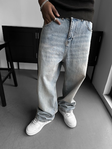 Baggy Jean 'Relax Baggy Washed Jeans - Dark Blue' Kleidermafia en bleu : devant