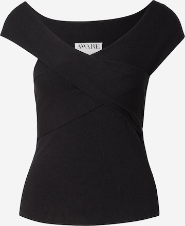 juoda VERO MODA Megzta palaidinė be rankovių 'VMBEVERLY': priekis