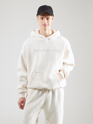 Abercrombie & Fitch Sweatshirt in White: front