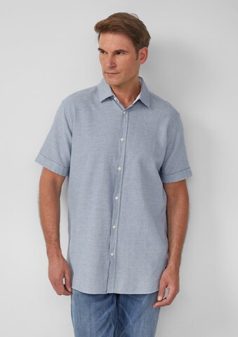 s.Oliver Regular fit Button Up Shirt in Blue: front