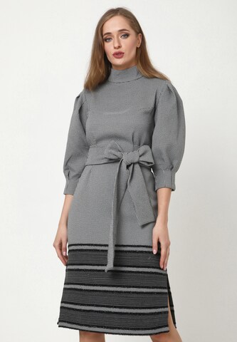Madam-T Sheath Dress 'MARENA' in Grey: front