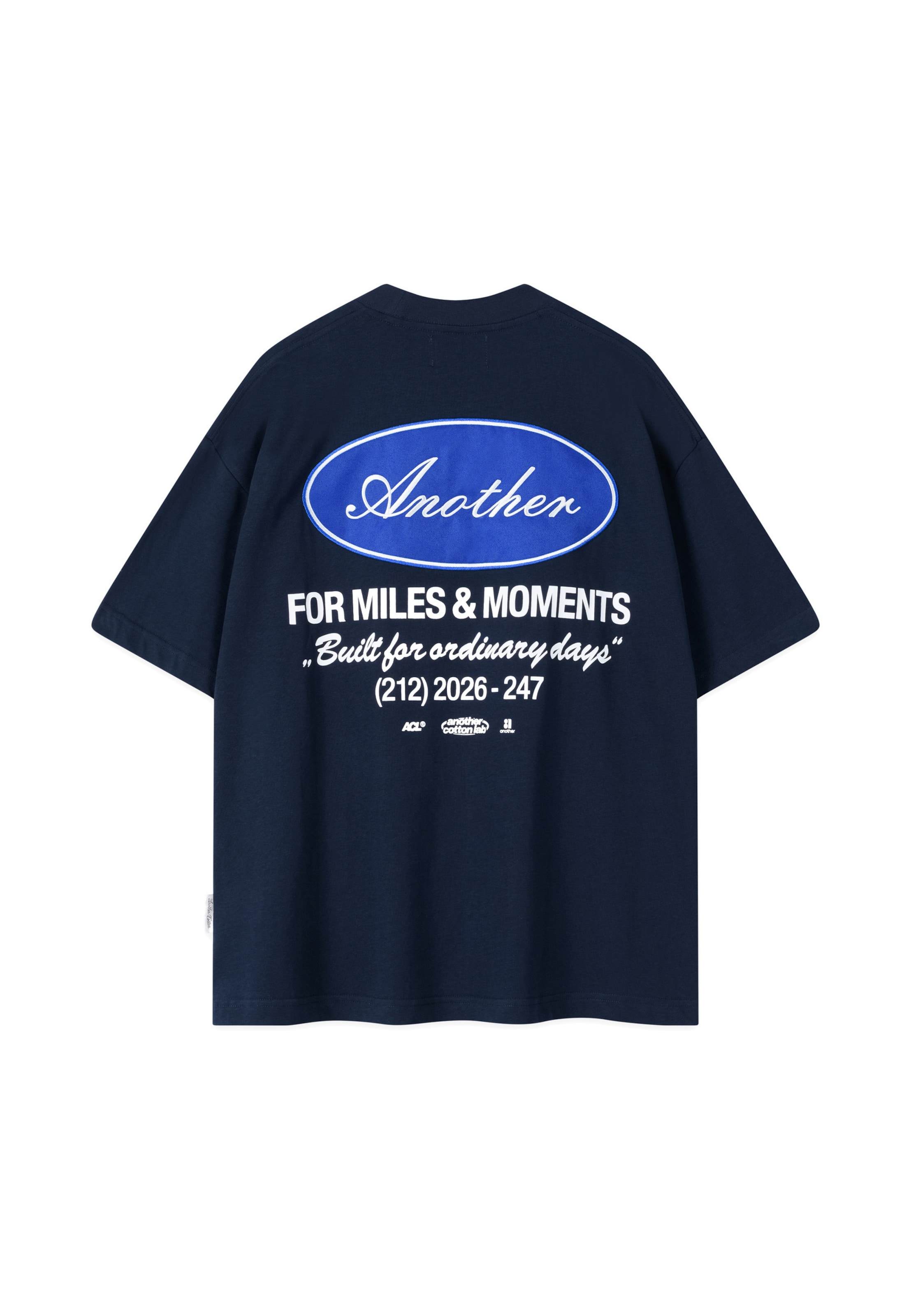 T-shirt 'Miles & Moments' Another Cotton Lab en bleu