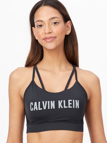 Calvin Klein Sport Bustier Urheilurintaliivit värissä musta: edessä