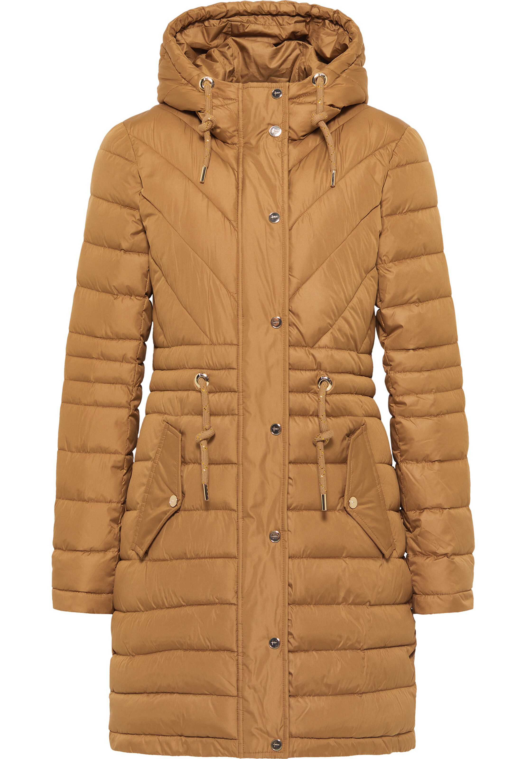 faina - Sobretudo de inverno em castanho: frente