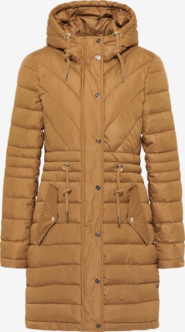 faina Winter Coat in Brown: front