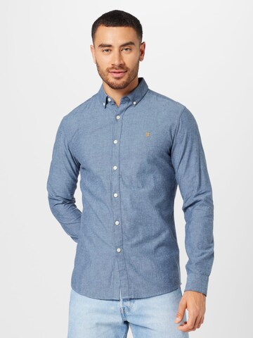 FARAH - Ajuste regular Camisa 'STEEN' en azul: frente