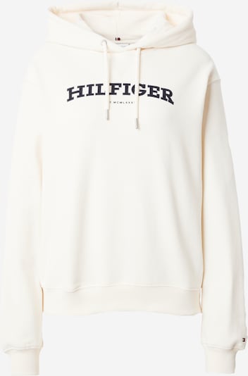 TOMMY HILFIGER Sportisks džemperis, krāsa - krēmkrāsas / melns, Preces skats