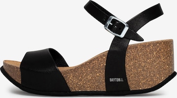 Bayton Sandal 'Maya' i svart: framsida