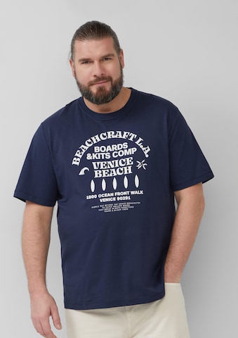 T-Shirt s.Oliver Men Big Sizes en bleu : devant