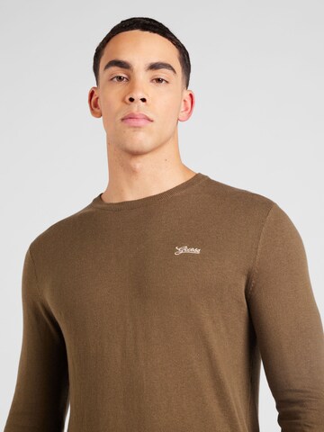 GUESS Pullover 'BENJAMIN' in Braun