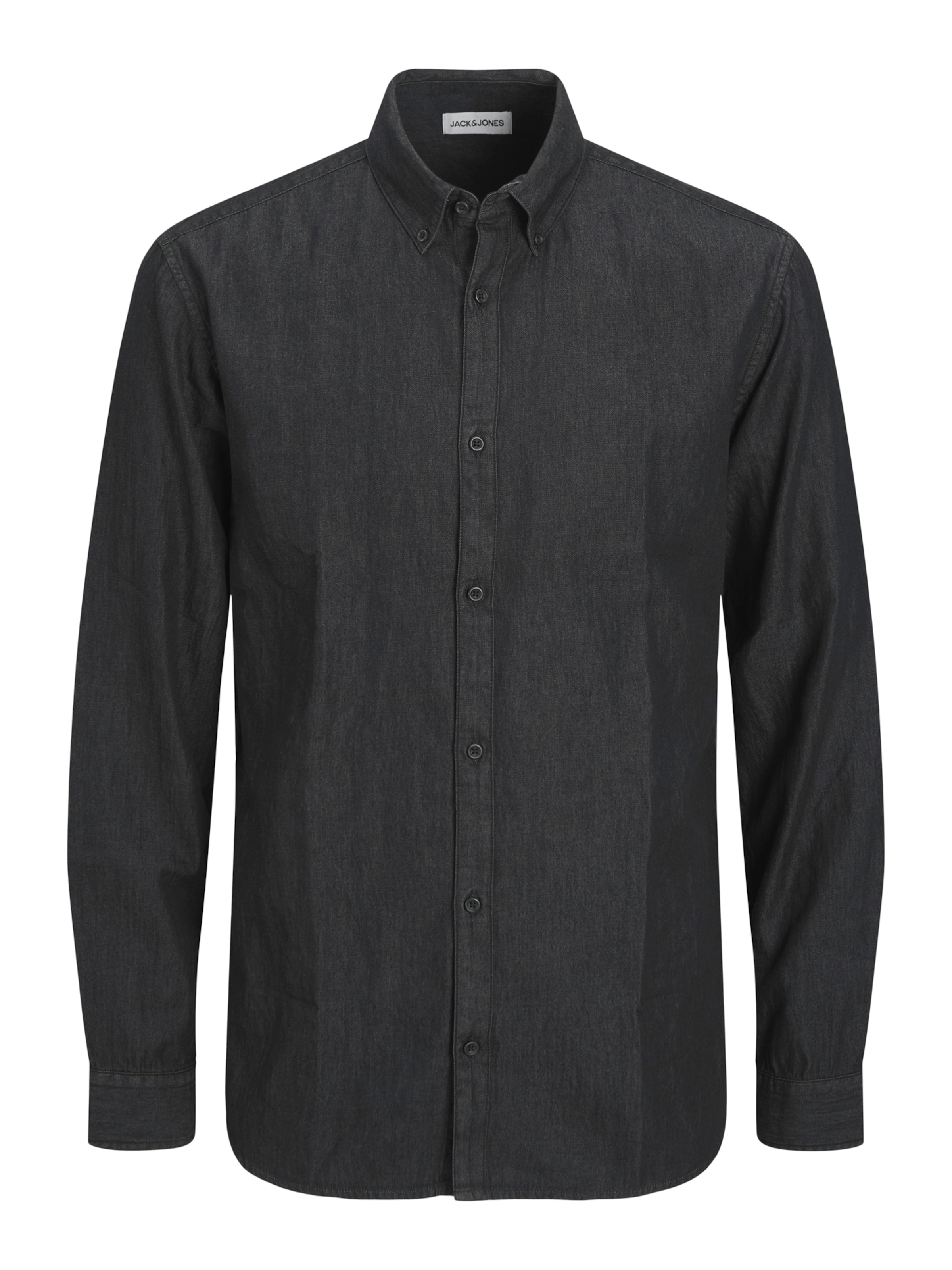 JACK &amp; JONES - Ajuste regular Camisa &#x27;JJEPerfect&#x27; en negro: frente