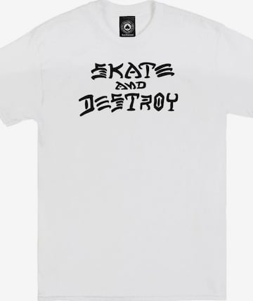 THRASHER Koszulka 'SKATE AND DESTROY' w kolorze biały: przód