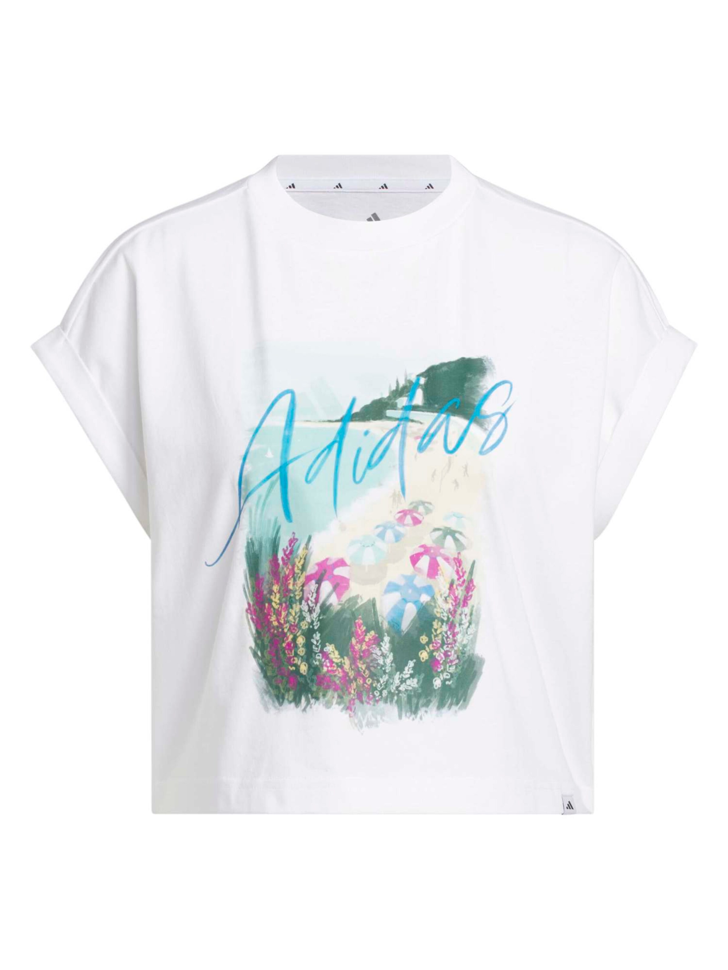 ADIDAS SPORTSWEAR Λειτουργικό μπλουζάκι 'Summer Romance' σε λευκό: μπροστά