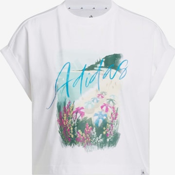 Tricou funcțional 'Summer Romance' de la ADIDAS SPORTSWEAR pe alb: față