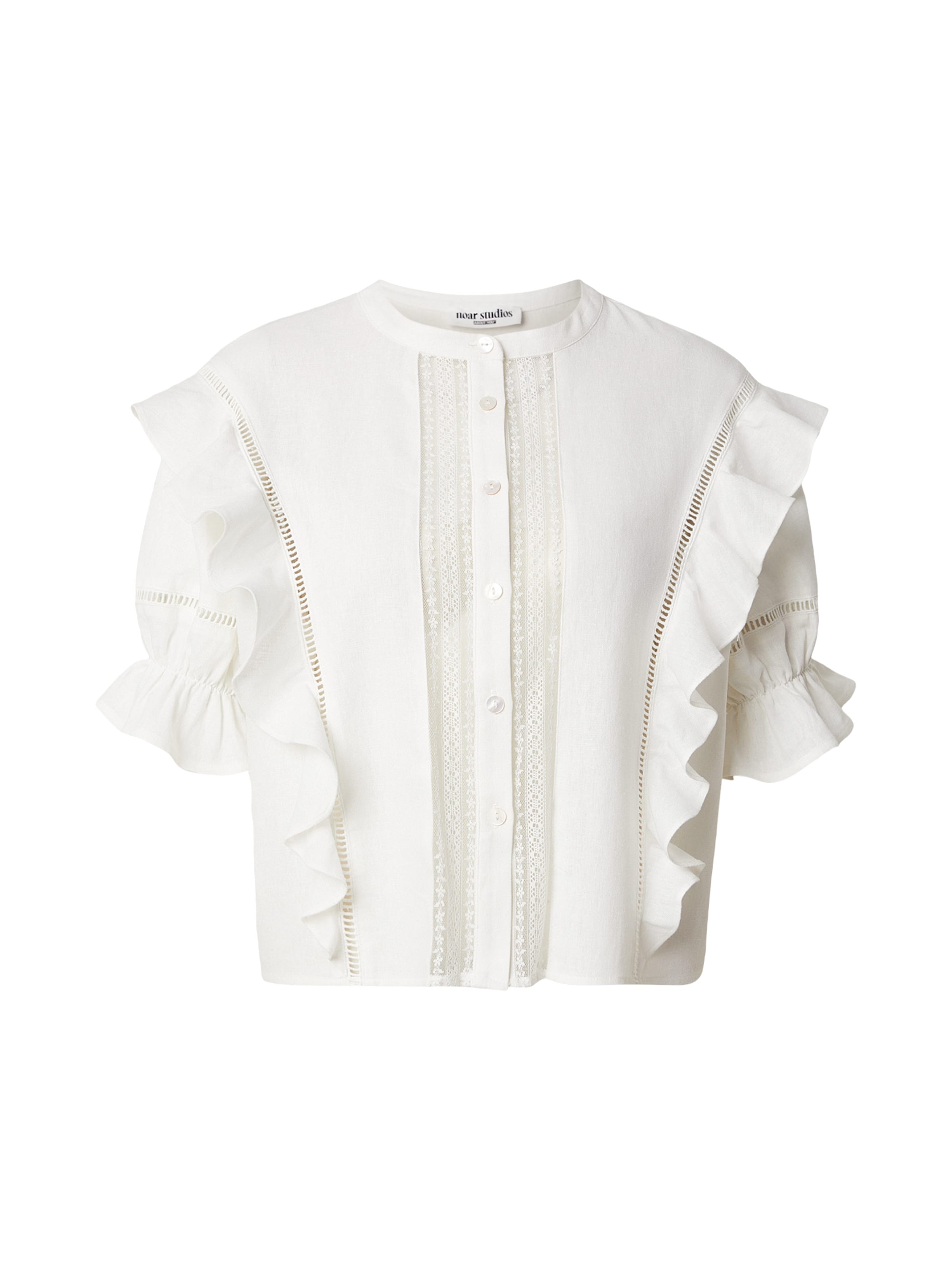 noar studios Μπλούζα σε λευκό: μπροστά