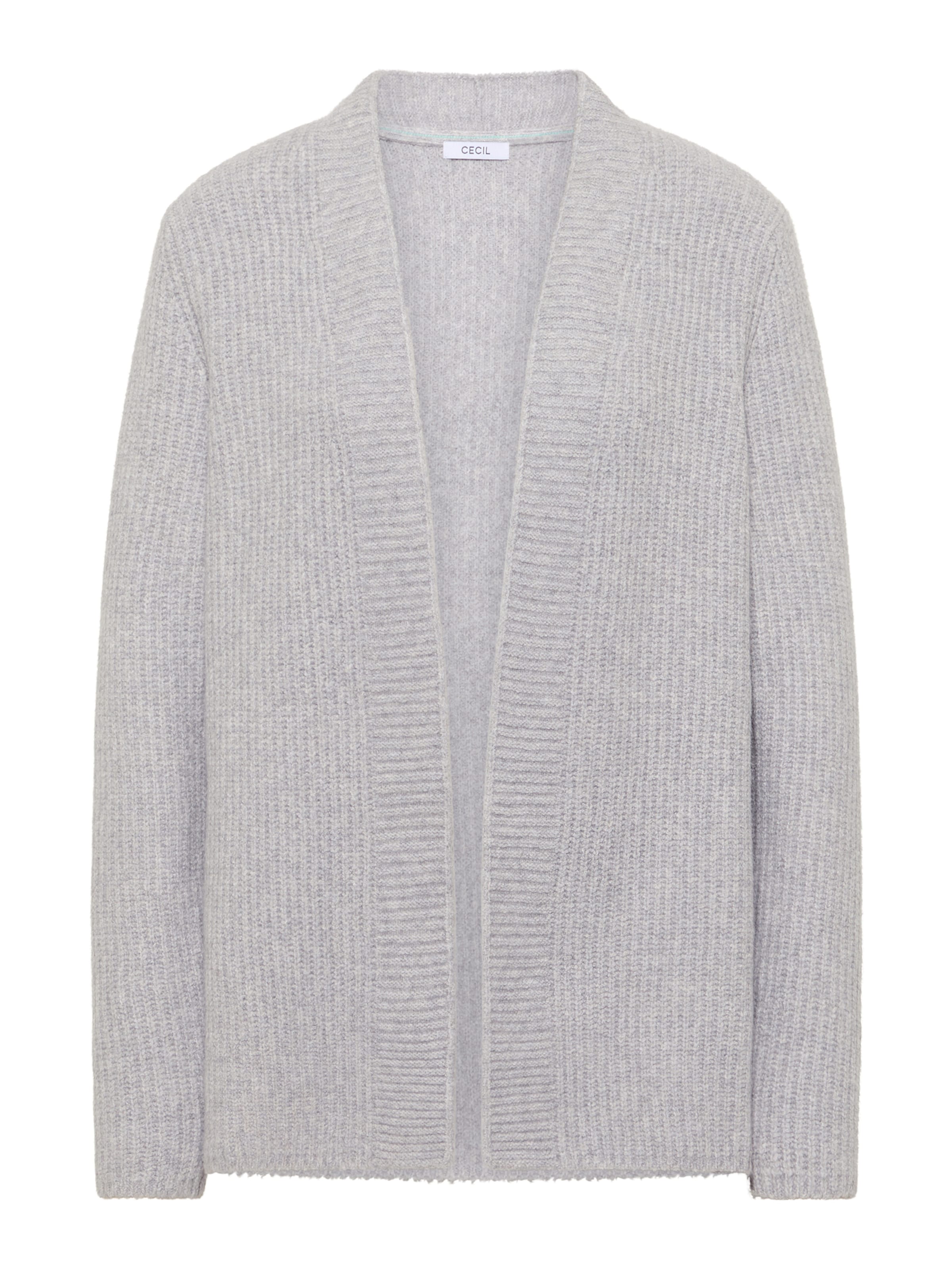 CECIL Knit Cardigan in Grey: front
