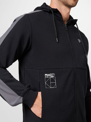 FILA - Sudadera con cremallera deportiva en negro