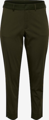 KAFFE CURVE Chino Pants in Green: front