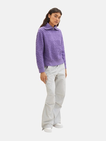 TOM TAILOR DENIM Pullover in Lila