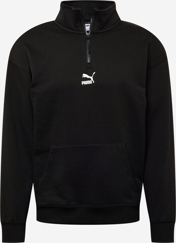 PUMA Sportsweatshirt in Zwart: voorkant