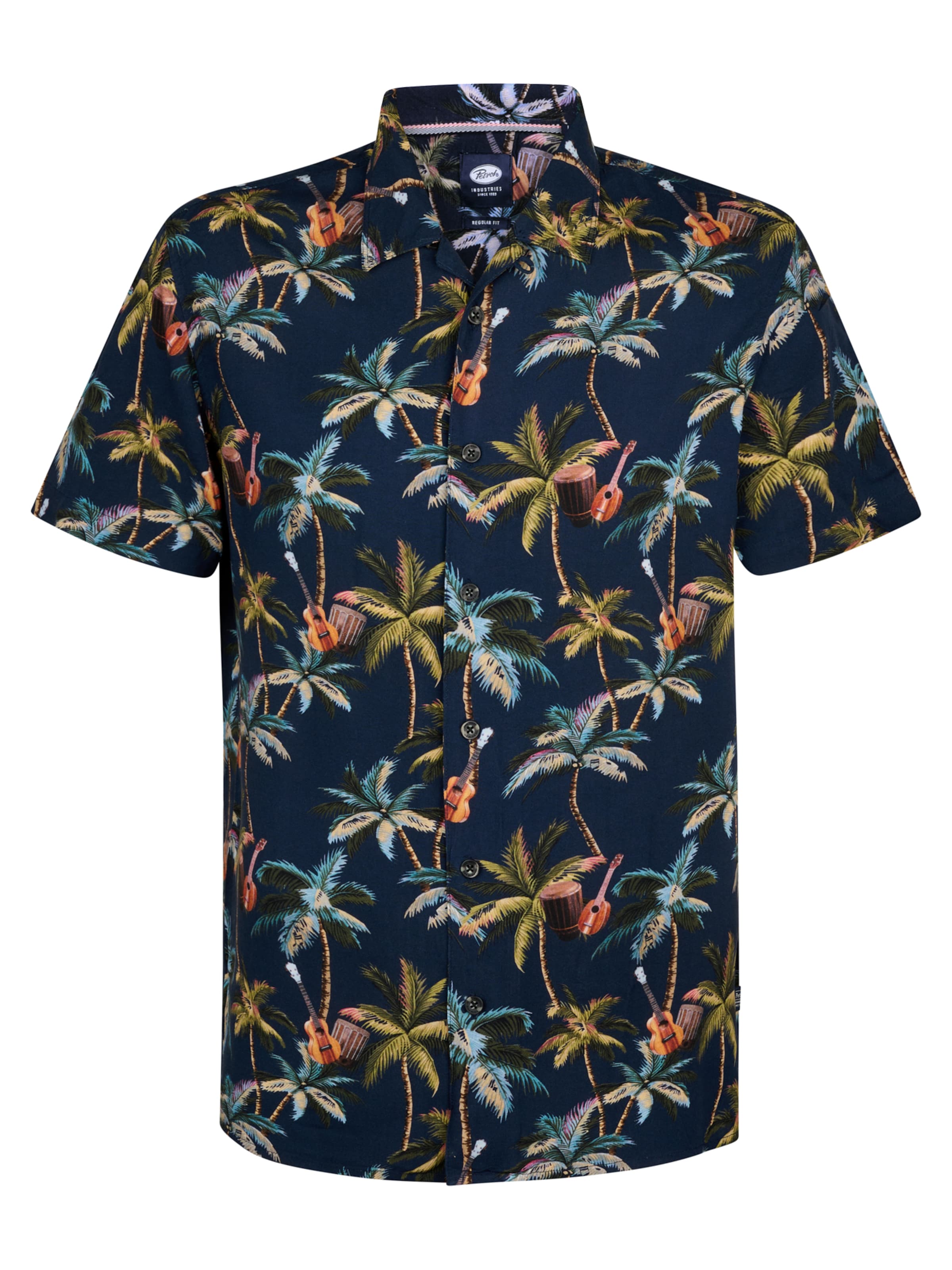 Petrol Industries Regular Fit Skjorte 'Seaforest' i blå: forside