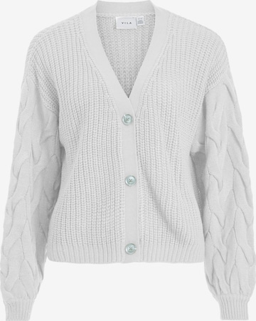 VILA Knit Cardigan in White: front