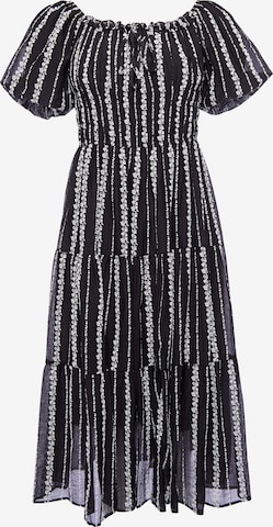 Usha - Vestido em preto: frente