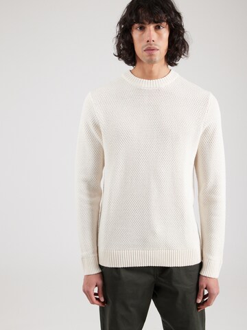 JACK & JONES Sweater 'JOREATON' in Beige: front