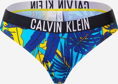 Calvin Klein Swimwear Bikini donji dio u plava / tirkiz / žuta / crna / bijela, Pregled proizvoda