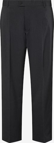 Men Plus Regular Pleated Pants in Grey: front