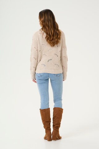 Cream Sweater 'Mistletoe' in Beige