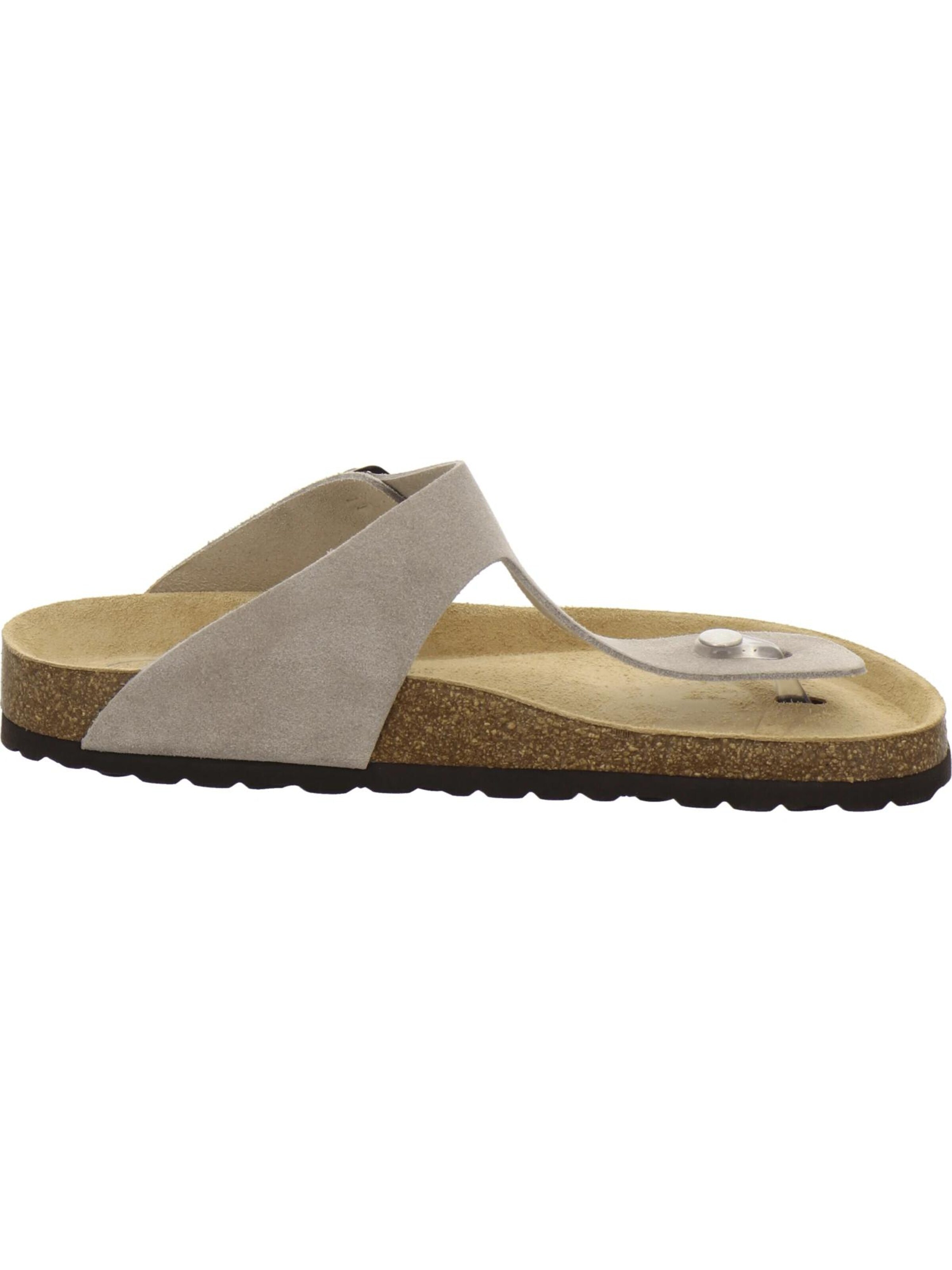 AFS-Schuhe Sandal 'Zehensteg Sandalen Herren quarz Veloursleder' in Beige