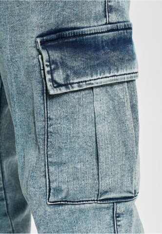 2Y Premium Tapered Cargojeans in Blauw