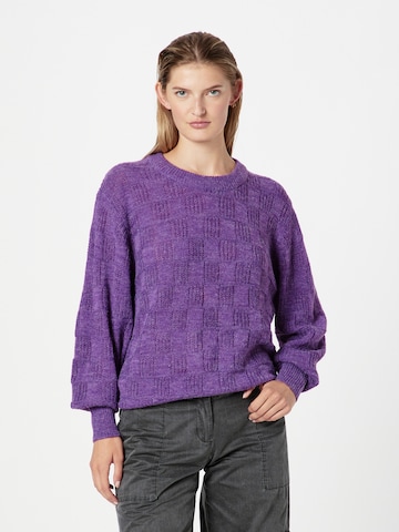 ICHI Sweater 'NOVO' in Purple: front