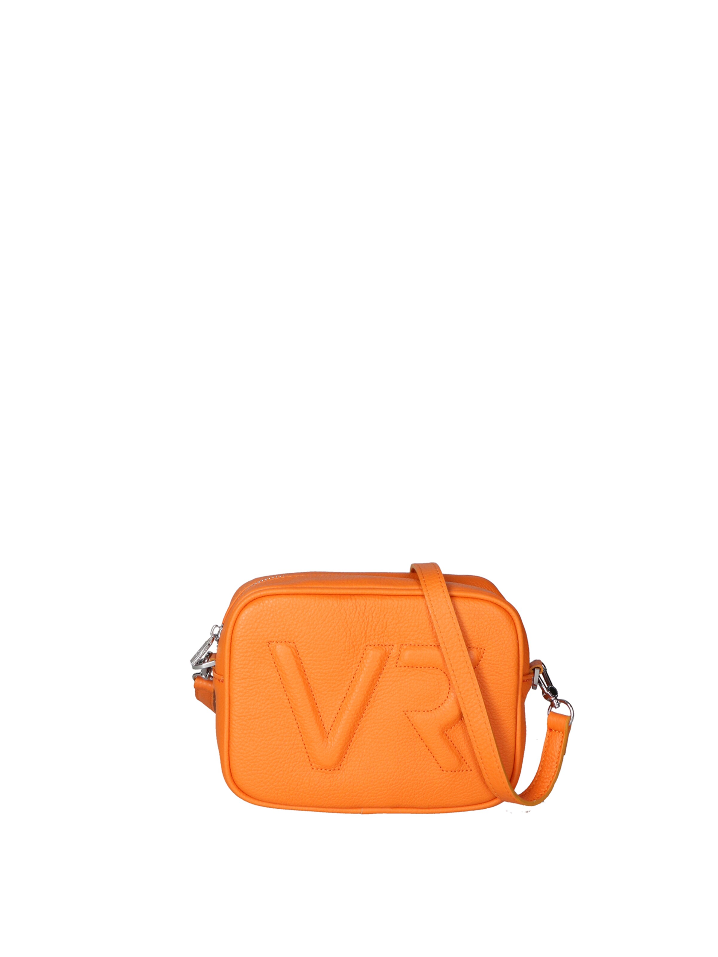Borsa a tracolla 'Borsa a Tracolla Donna Pelle Virginia Rhinè Zip' di Virginia Rhinè in arancione: frontale