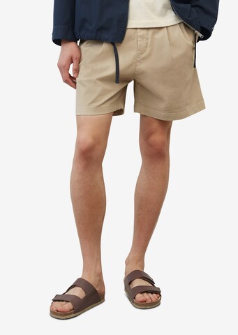 Marc O'Polo Loosefit Bandplooibroek in Beige: voorkant