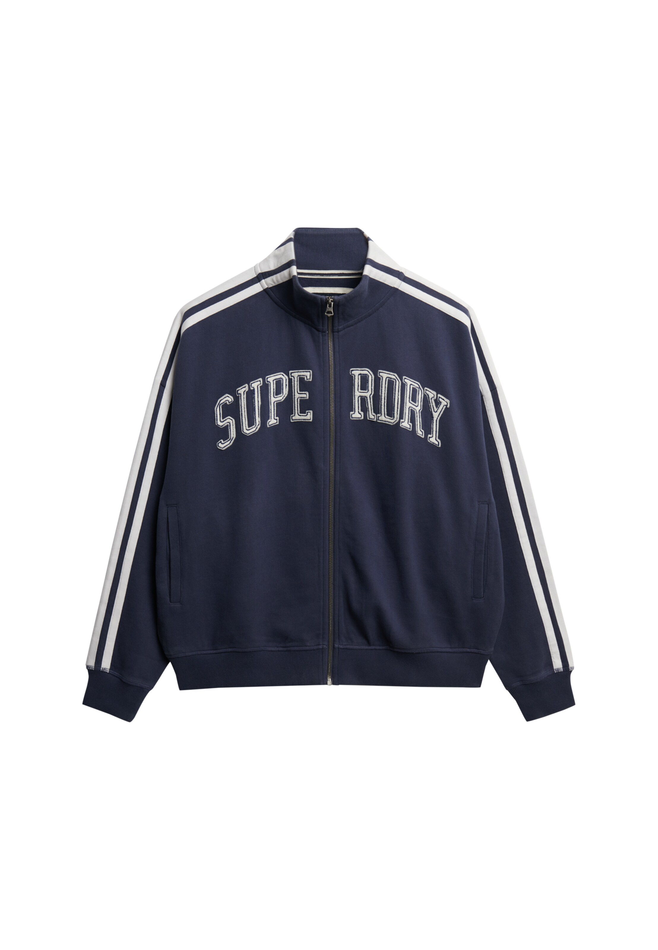Superdry Zip-Up Hoodie 'Athletic Essentials' in Blue: front