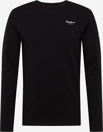 T-Shirt Pepe Jeans en noir : devant