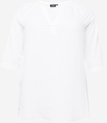 Zizzi Blouse 'MELODY' in Wit: voorkant