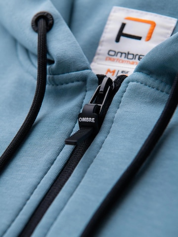Ombre Sweat jacket 'OM-SSZP-0213' in Blue