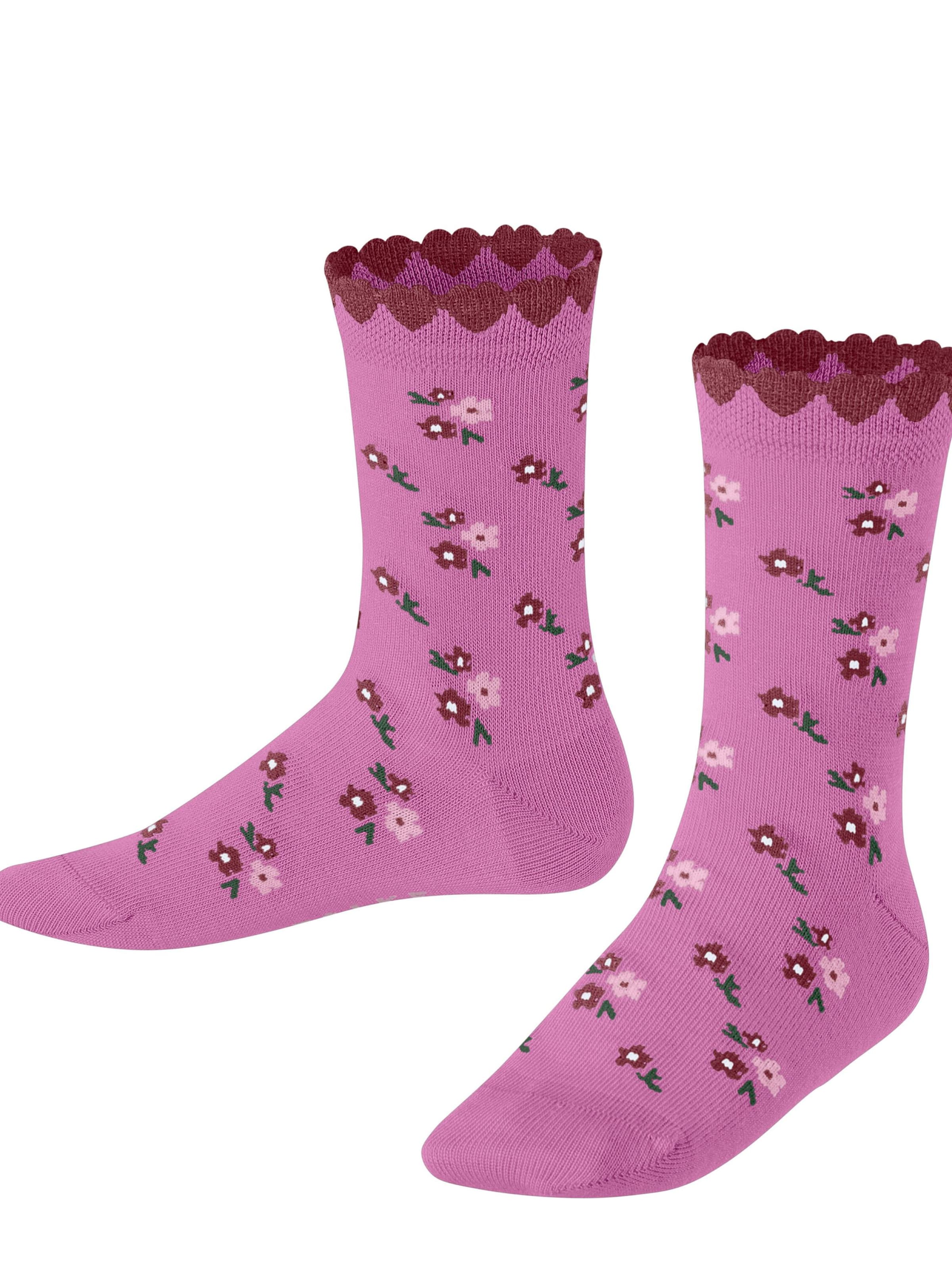 FALKE Socks 'Ditsy Flowers' in Pink: front