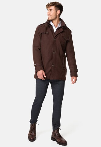 INDICODE JEANS Between-Seasons Coat 'Brandon' in Brown