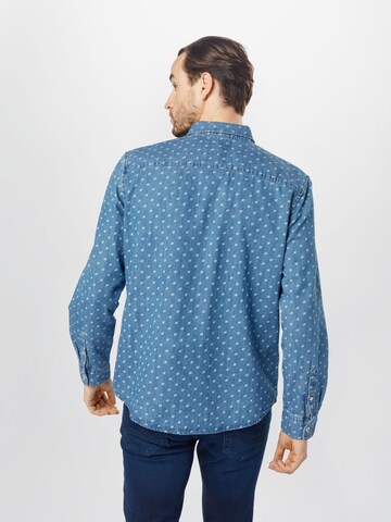 Coupe regular Chemise TOM TAILOR en bleu